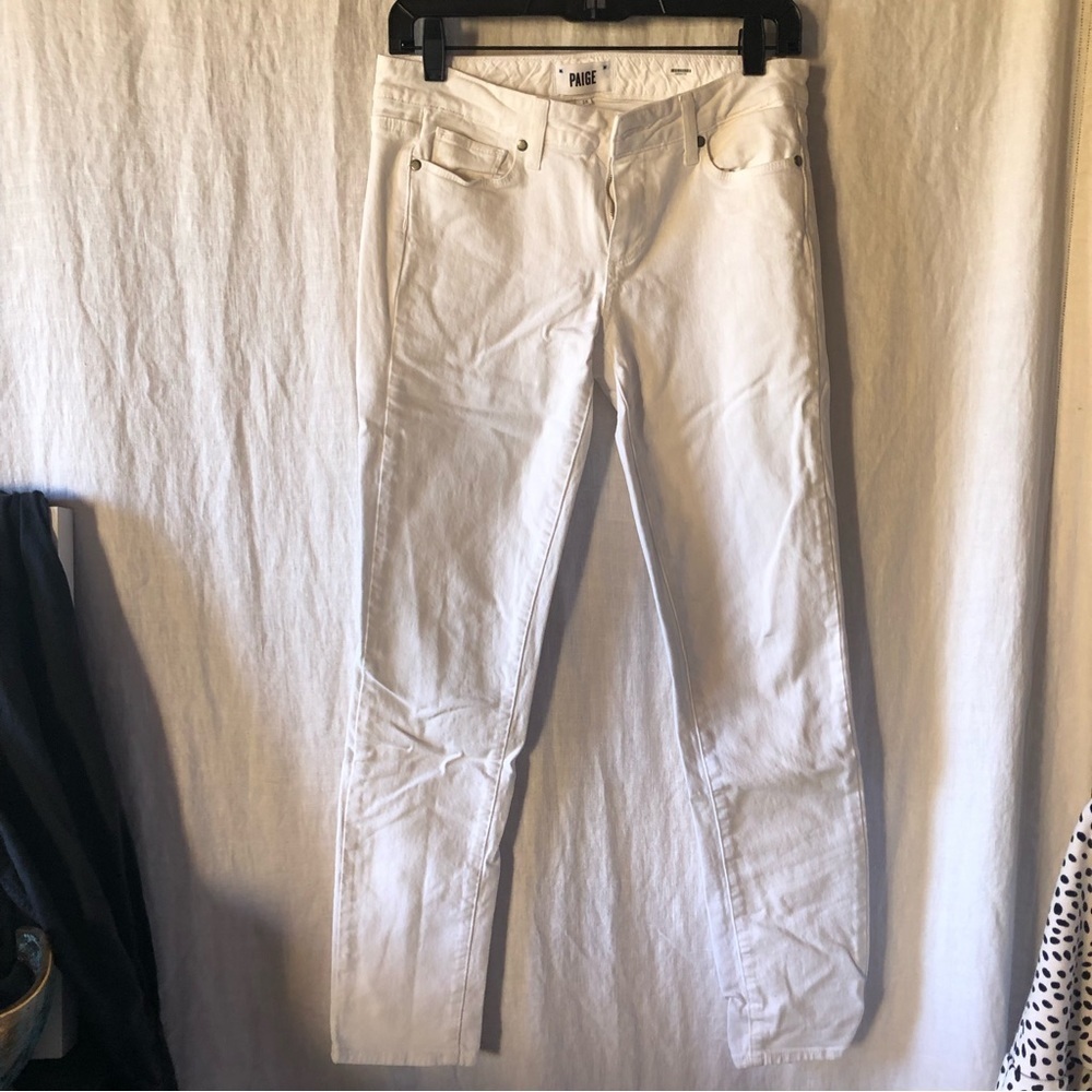 Paige skyline Ankle Peg optic white jeans denim size 28